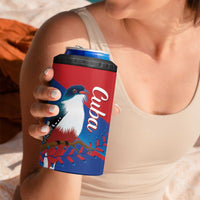 Custom Baseball Cuba 2024 4 in 1 Can Cooler Tumbler Cuban Trogon - Dynamic Style - Wonder Print Shop