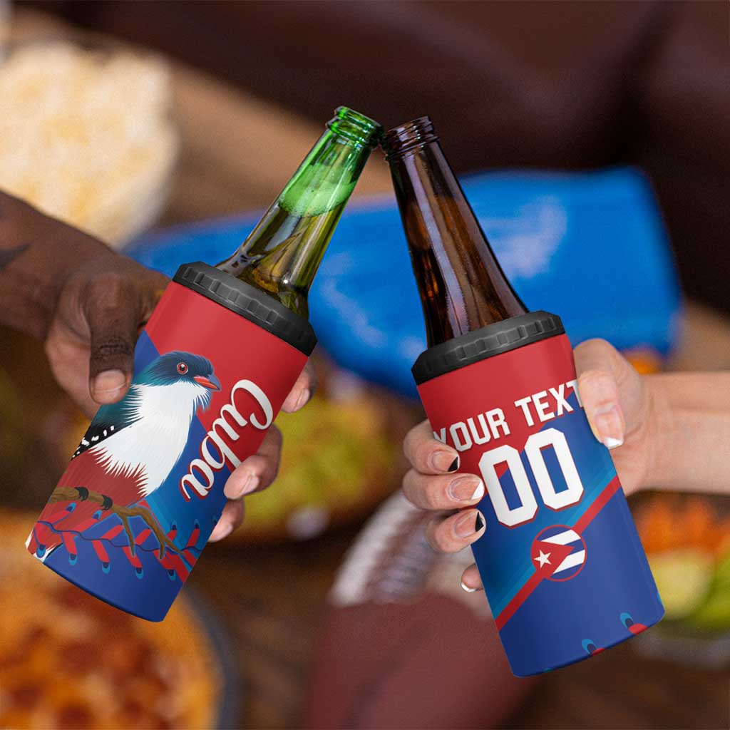 Custom Baseball Cuba 2024 4 in 1 Can Cooler Tumbler Cuban Trogon - Dynamic Style - Wonder Print Shop