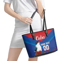 Custom Baseball Cuba 2024 Leather Tote Bag Cuban Trogon - Dynamic Style - Wonder Print Shop