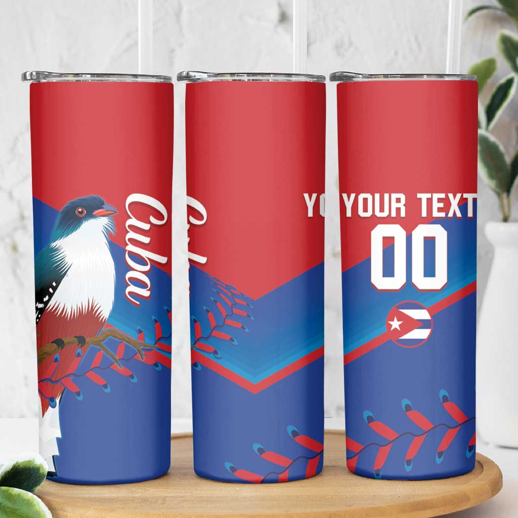 Custom Baseball Cuba 2024 Skinny Tumbler Cuban Trogon - Dynamic Style - Wonder Print Shop