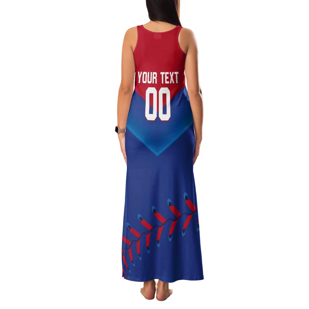Custom Baseball Cuba 2024 Tank Maxi Dress Cuban Trogon - Dynamic Style - Wonder Print Shop
