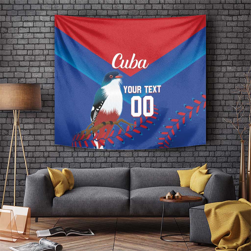 Custom Baseball Cuba 2024 Tapestry Cuban Trogon - Dynamic Style - Wonder Print Shop