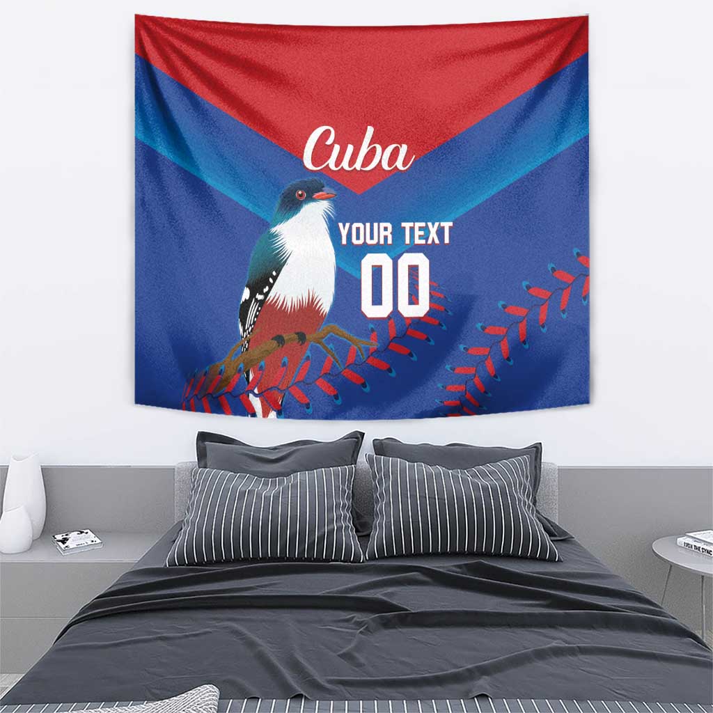 Custom Baseball Cuba 2024 Tapestry Cuban Trogon - Dynamic Style - Wonder Print Shop