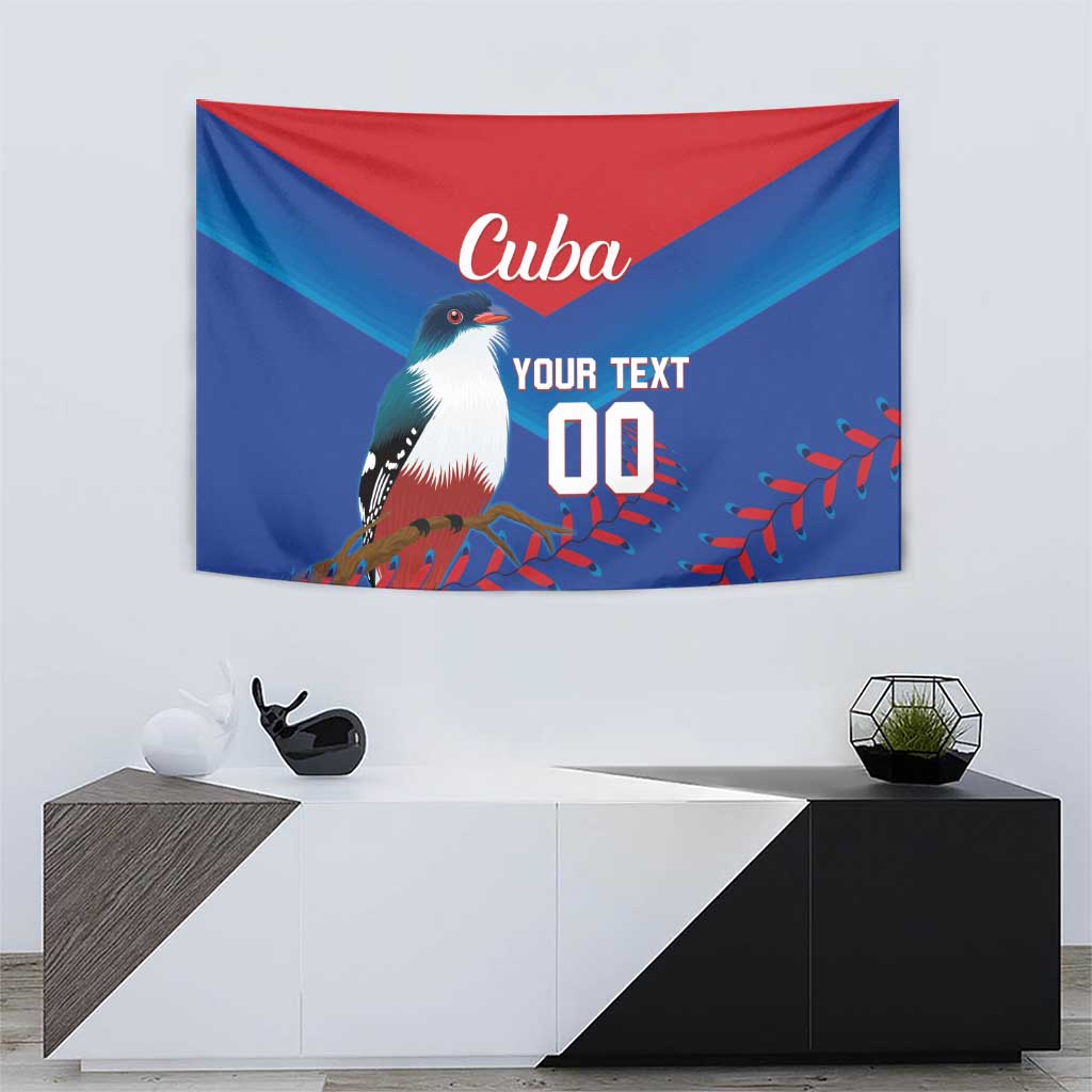Custom Baseball Cuba 2024 Tapestry Cuban Trogon - Dynamic Style - Wonder Print Shop
