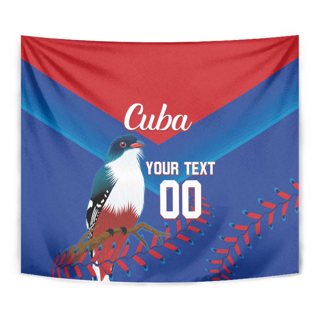 Custom Baseball Cuba 2024 Tapestry Cuban Trogon - Dynamic Style - Wonder Print Shop