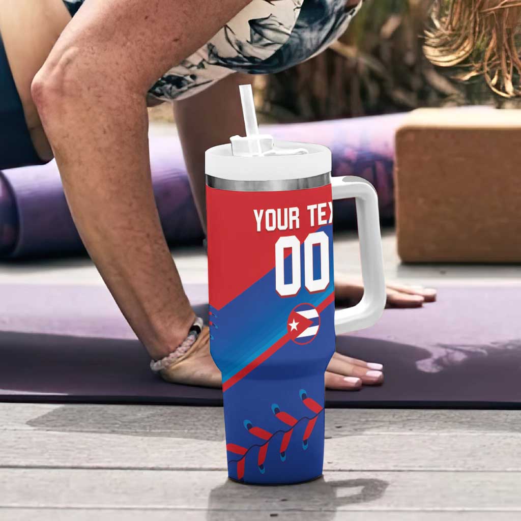 Custom Baseball Cuba 2024 Tumbler With Handle Cuban Trogon - Dynamic Style - Wonder Print Shop