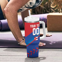 Custom Baseball Cuba 2024 Tumbler With Handle Cuban Trogon - Dynamic Style - Wonder Print Shop