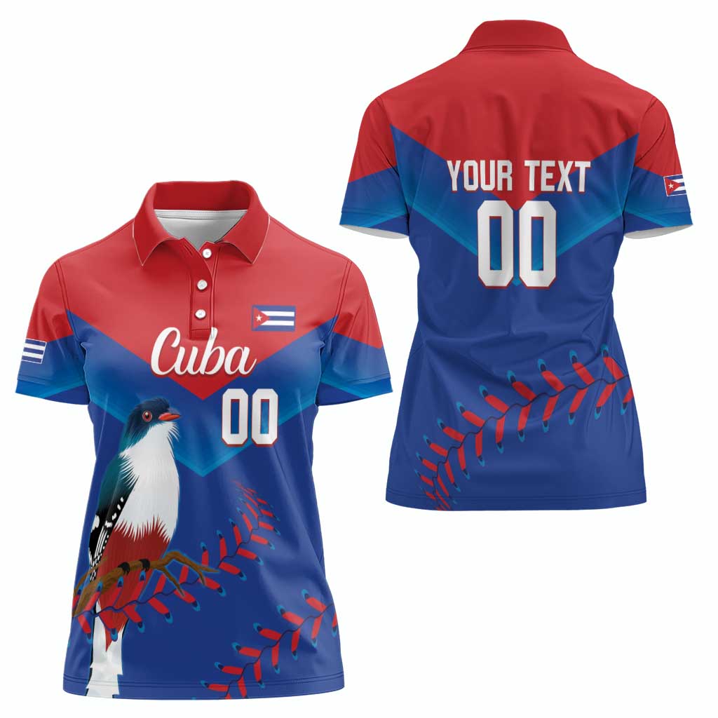 Custom Baseball Cuba 2024 Women Polo Shirt Cuban Trogon - Dynamic Style - Wonder Print Shop