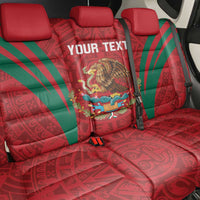 Custom Baseball Mexico 2024 Back Car Seat Cover Aztec Calendar Pattern - Dynamic Style - Wonder Print Shop