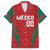 Custom Baseball Mexico 2024 Family Matching Off The Shoulder Long Sleeve Dress and Hawaiian Shirt Aztec Calendar Pattern - Dynamic Style - Wonder Print Shop