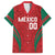 Custom Baseball Mexico 2024 Family Matching Off Shoulder Short Dress and Hawaiian Shirt Aztec Calendar Pattern - Dynamic Style - Wonder Print Shop
