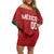 Custom Baseball Mexico 2024 Family Matching Off Shoulder Short Dress and Hawaiian Shirt Aztec Calendar Pattern - Dynamic Style - Wonder Print Shop