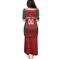 Custom Baseball Mexico 2024 Family Matching Puletasi and Hawaiian Shirt Aztec Calendar Pattern - Dynamic Style - Wonder Print Shop