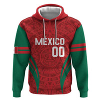 Custom Baseball Mexico 2024 Hoodie Aztec Calendar Pattern - Dynamic Style - Wonder Print Shop