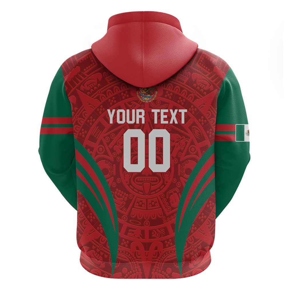 Custom Baseball Mexico 2024 Hoodie Aztec Calendar Pattern - Dynamic Style - Wonder Print Shop