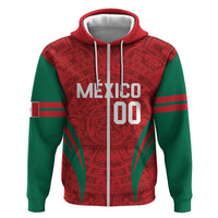 Custom Baseball Mexico 2024 Hoodie Aztec Calendar Pattern - Dynamic Style - Wonder Print Shop