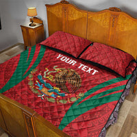 Custom Baseball Mexico 2024 Quilt Bed Set Aztec Calendar Pattern - Dynamic Style - Wonder Print Shop