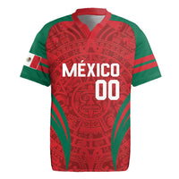 Custom Baseball Mexico 2024 Rugby Jersey Aztec Calendar Pattern - Dynamic Style - Wonder Print Shop