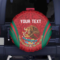 Custom Baseball Mexico 2024 Spare Tire Cover Aztec Calendar Pattern - Dynamic Style - Wonder Print Shop