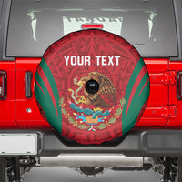 Custom Baseball Mexico 2024 Spare Tire Cover Aztec Calendar Pattern - Dynamic Style - Wonder Print Shop