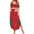 Custom Baseball Mexico 2024 Summer Maxi Dress Aztec Calendar Pattern - Dynamic Style - Wonder Print Shop
