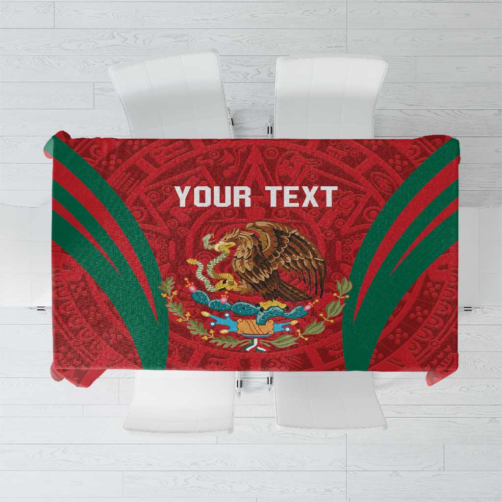 Custom Baseball Mexico 2024 Tablecloth Aztec Calendar Pattern - Dynamic Style - Wonder Print Shop
