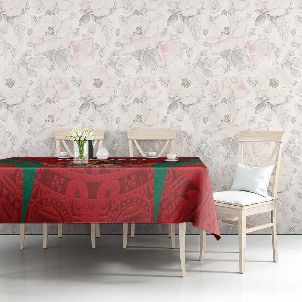 Custom Baseball Mexico 2024 Tablecloth Aztec Calendar Pattern - Dynamic Style - Wonder Print Shop