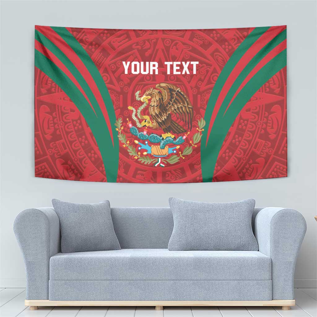 Custom Baseball Mexico 2024 Tapestry Aztec Calendar Pattern - Dynamic Style - Wonder Print Shop