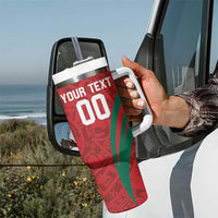 Custom Baseball Mexico 2024 Tumbler With Handle Aztec Calendar Pattern - Dynamic Style - Wonder Print Shop