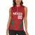 Custom Baseball Mexico 2024 Women Sleeveless Polo Shirt Aztec Calendar Pattern - Dynamic Style - Wonder Print Shop