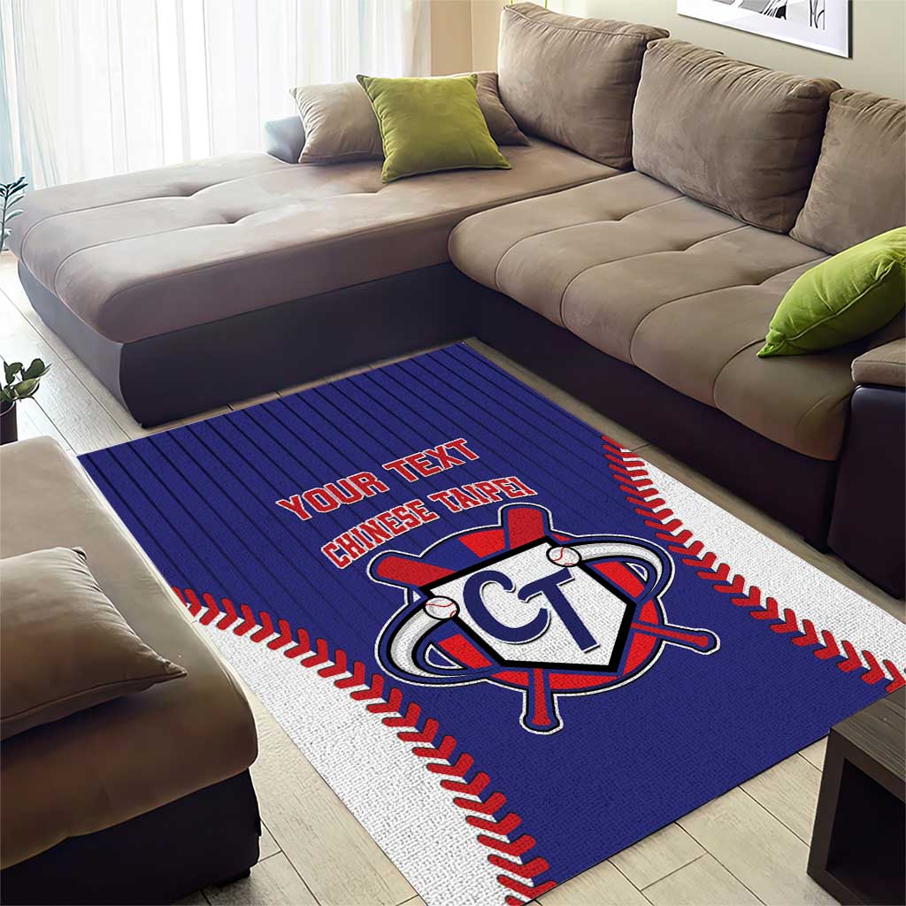 Custom Chinese Taipei Area Rug Go Taiwanese - Baseball Style - Wonder Print Shop