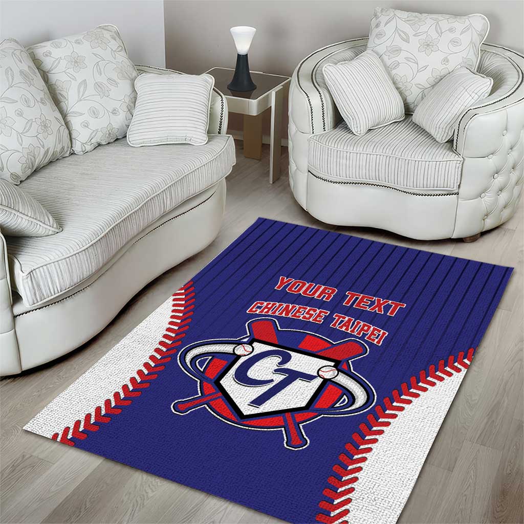 Custom Chinese Taipei Area Rug Go Taiwanese - Baseball Style - Wonder Print Shop