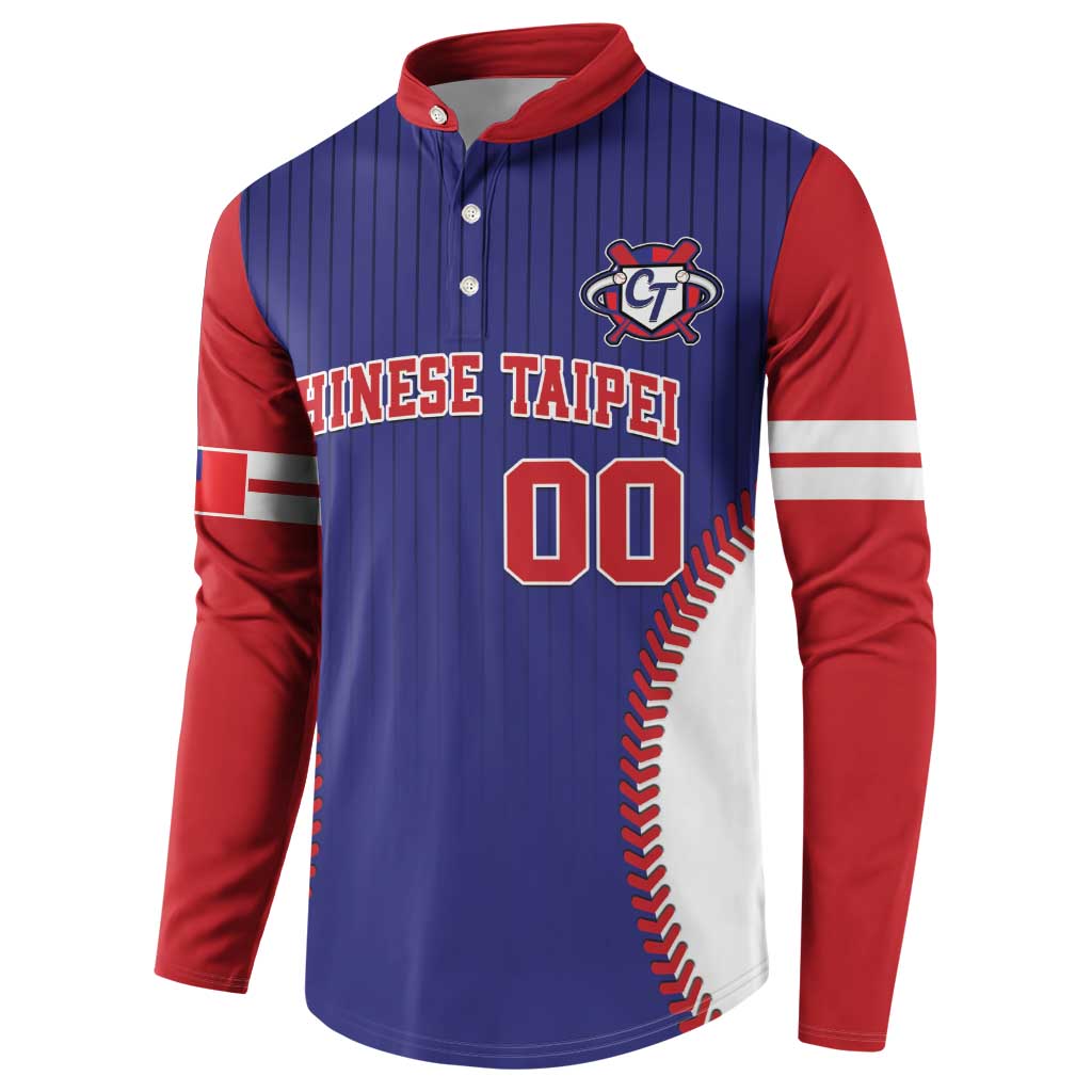 Custom Chinese Taipei Button Sweatshirt Go Taiwanese - Baseball Style - Wonder Print Shop