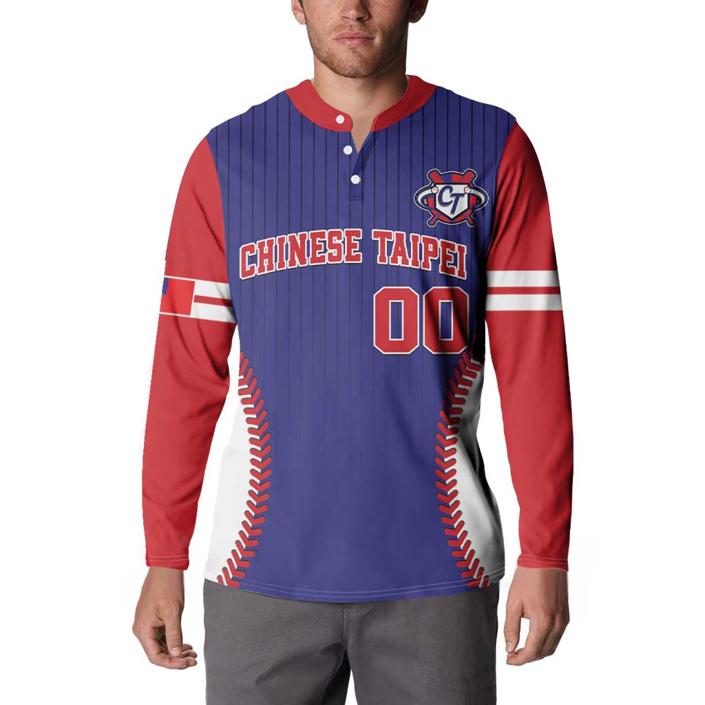 Custom Chinese Taipei Button Sweatshirt Go Taiwanese - Baseball Style - Wonder Print Shop