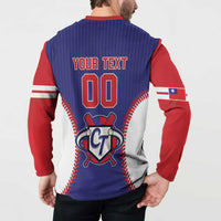 Custom Chinese Taipei Button Sweatshirt Go Taiwanese - Baseball Style - Wonder Print Shop