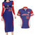 Custom Chinese Taipei Couples Matching Long Sleeve Bodycon Dress and Hawaiian Shirt Go Taiwanese - Baseball Style - Wonder Print Shop