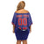 Custom Chinese Taipei Family Matching Off Shoulder Short Dress and Hawaiian Shirt Go Taiwanese - Baseball Style - Wonder Print Shop