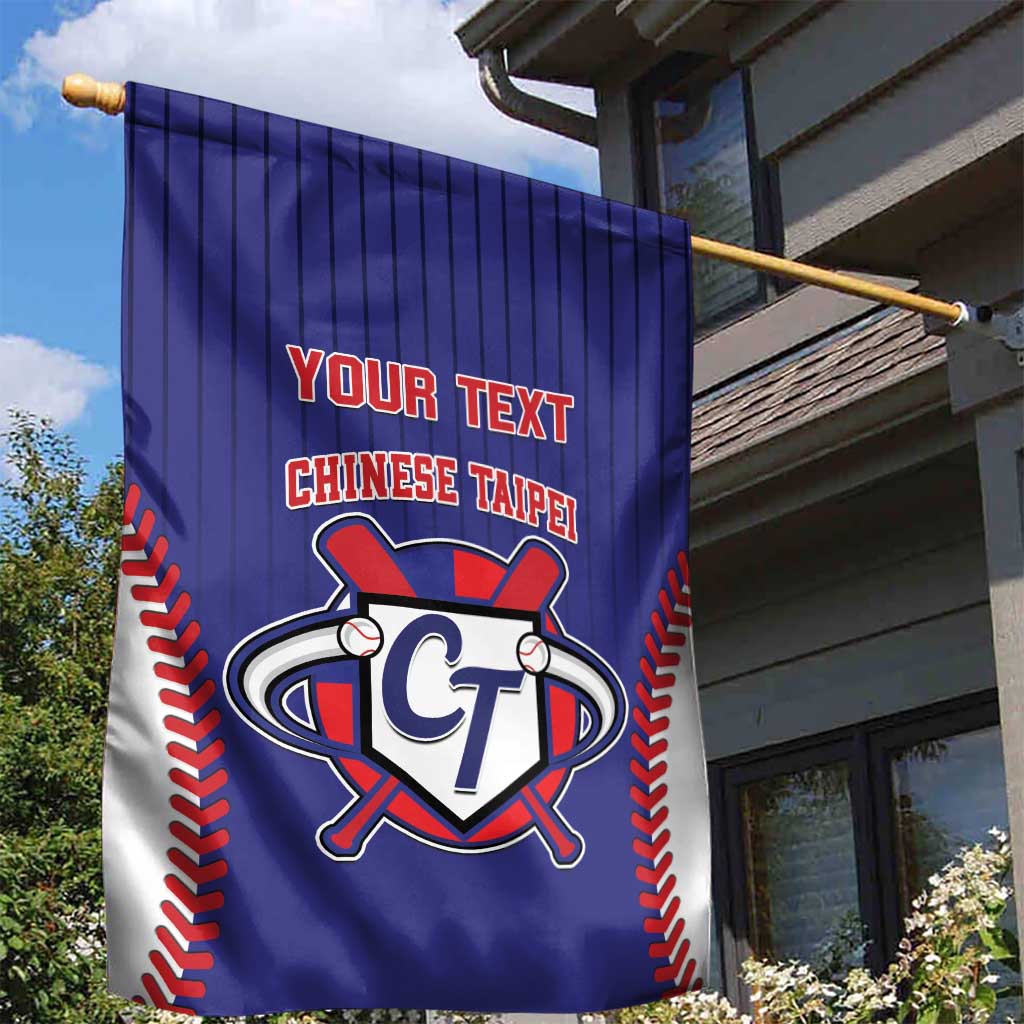 Custom Chinese Taipei Garden Flag Go Taiwanese - Baseball Style - Wonder Print Shop