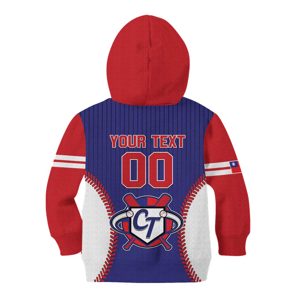 Custom Chinese Taipei Kid Hoodie Go Taiwanese - Baseball Style - Wonder Print Shop