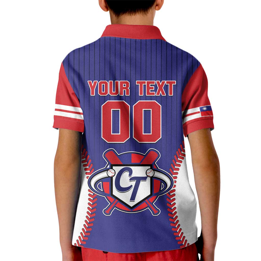 Custom Chinese Taipei Kid Polo Shirt Go Taiwanese - Baseball Style - Wonder Print Shop