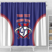 Custom Chinese Taipei Shower Curtain Go Taiwanese - Baseball Style