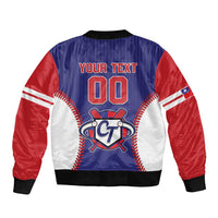Custom Chinese Taipei Sleeve Zip Bomber Jacket Go Taiwanese - Baseball Style - Wonder Print Shop