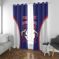 Custom Chinese Taipei Window Curtain Go Taiwanese - Baseball Style - Wonder Print Shop