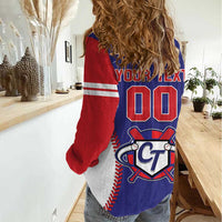 Custom Chinese Taipei Women Casual Shirt Go Taiwanese - Baseball Style - Wonder Print Shop