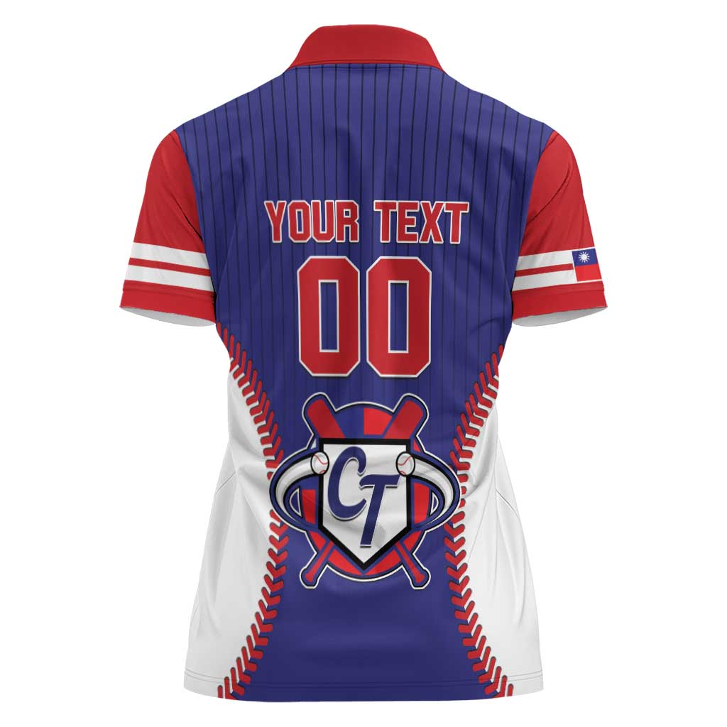 Custom Chinese Taipei Women Polo Shirt Go Taiwanese - Baseball Style - Wonder Print Shop