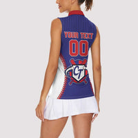 Custom Chinese Taipei Women Sleeveless Polo Shirt Go Taiwanese - Baseball Style - Wonder Print Shop