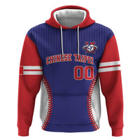 Custom Chinese Taipei Zip Hoodie Go Taiwanese - Baseball Style - Wonder Print Shop