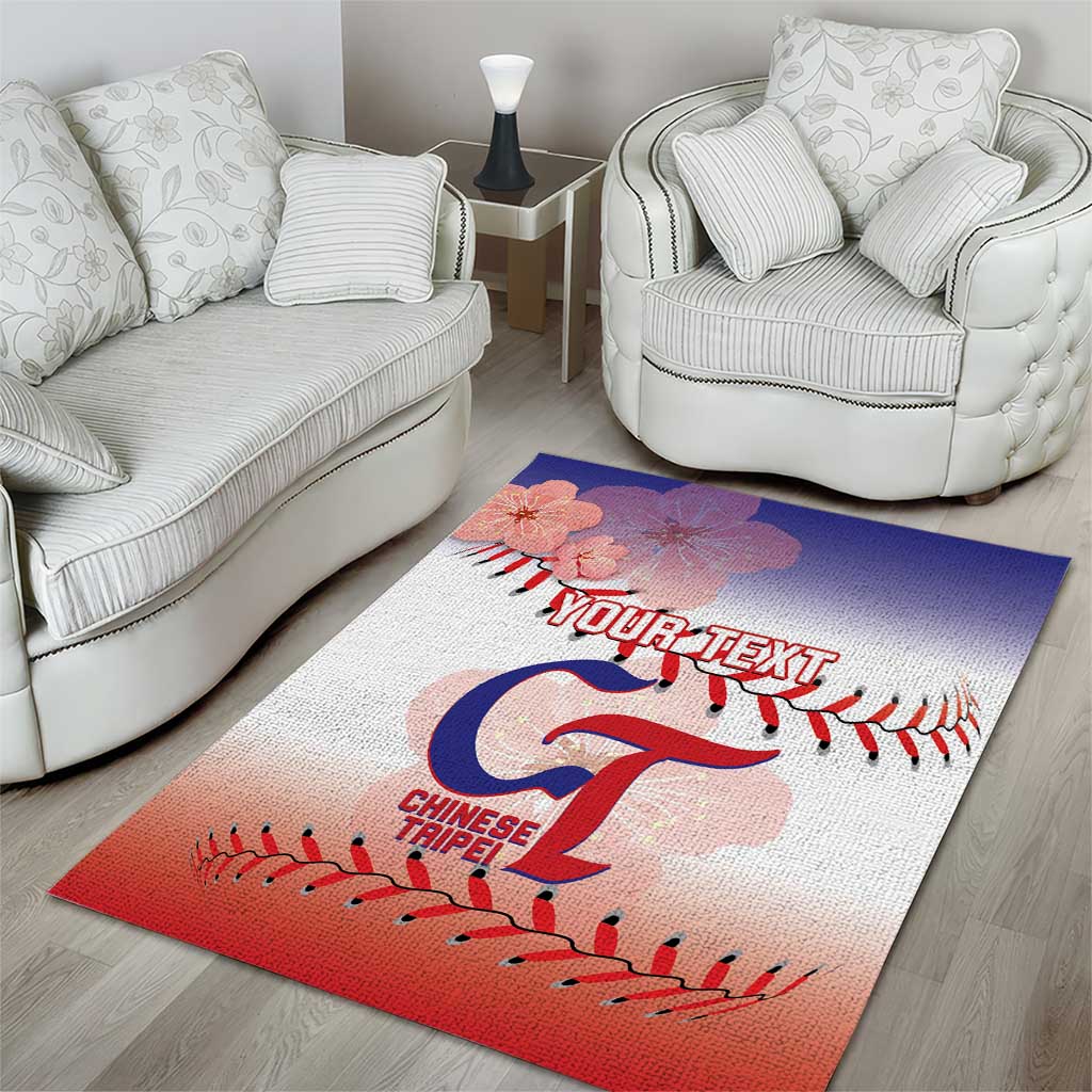 Custom Baseball Chinese Taipei Area Rug National Plum Blossom - Dynamic Style - Wonder Print Shop
