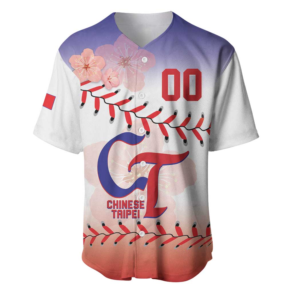 Custom Baseball Chinese Taipei Baseball Jersey National Plum Blossom - Dynamic Style - Wonder Print Shop