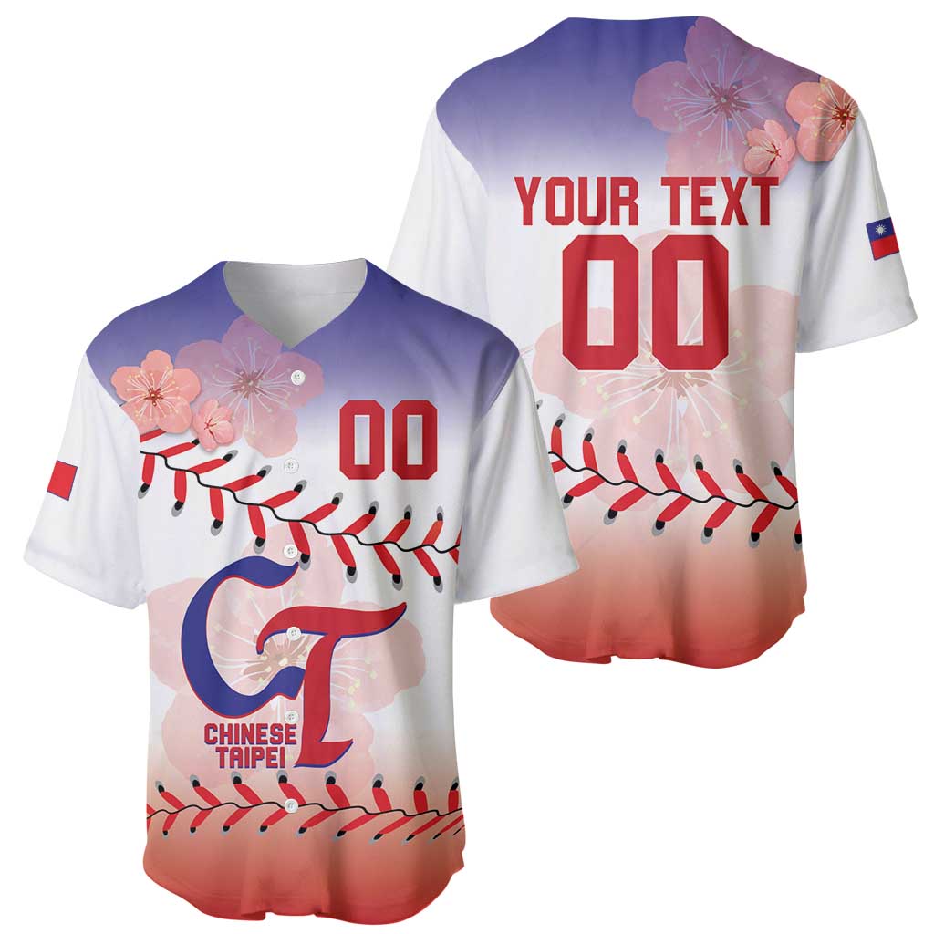 Custom Baseball Chinese Taipei Baseball Jersey National Plum Blossom - Dynamic Style - Wonder Print Shop